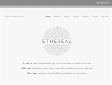 Tablet Screenshot of etherealwellnessboutique.com